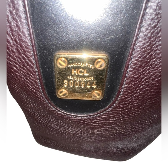 Like New Vintage Handcrafted Leather Goods Brown Leather Drawstring Bucket Bag - Picture 9 of 11